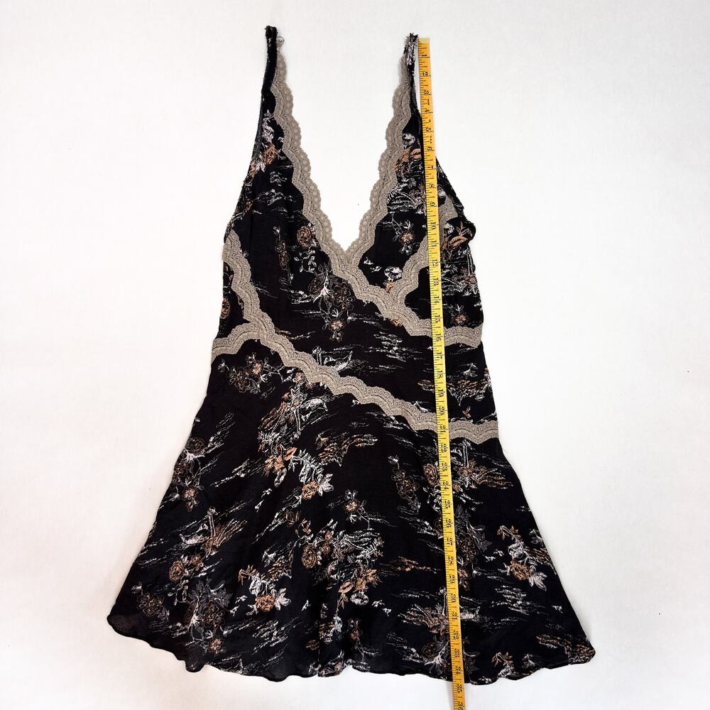 Free People Women's Dress Size XS | Flowy skater dress black lace floral - Picture 4 of 7